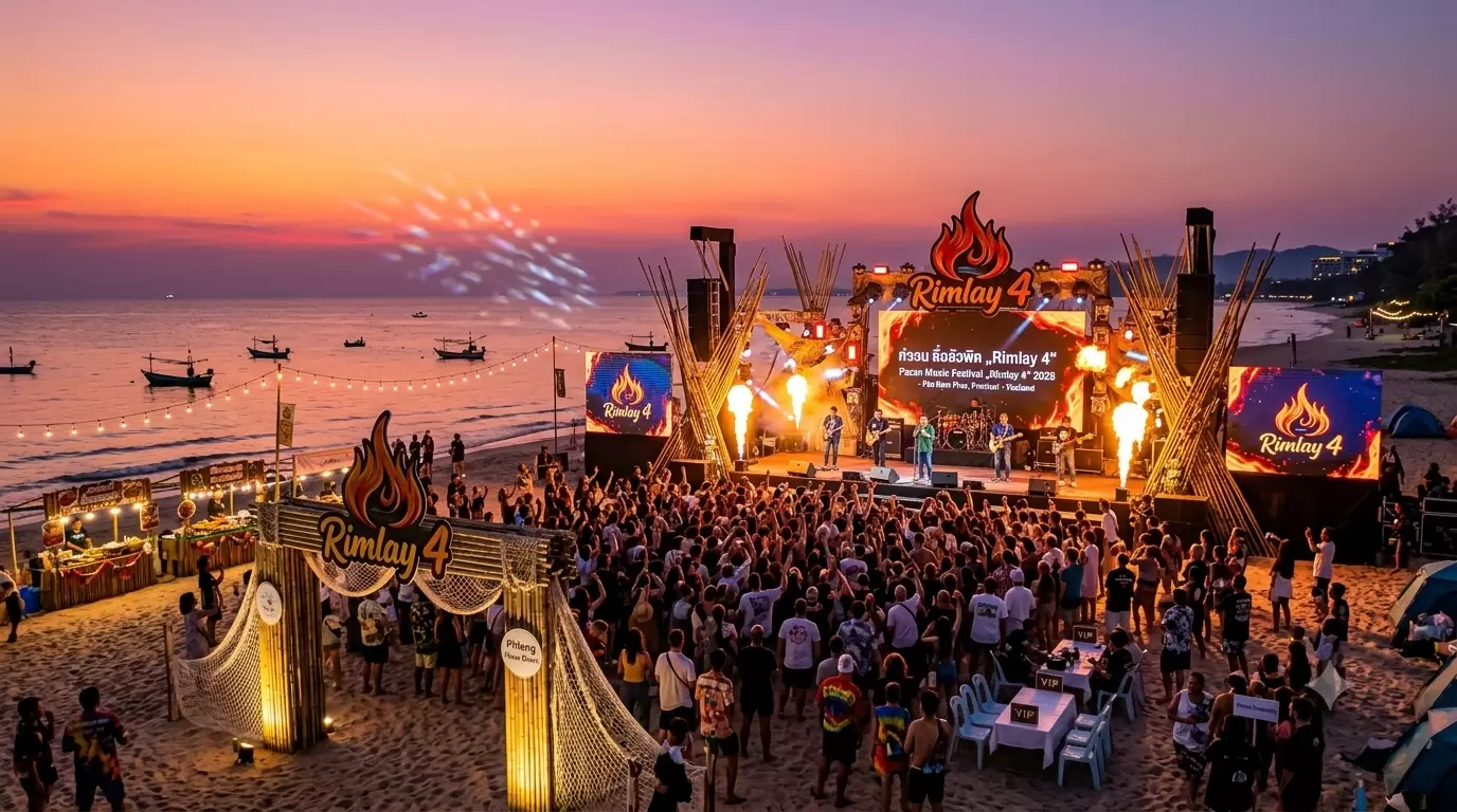 Pazan Music Festival „Rimlay 4" 2026: Thailändisches Strandkonzert in Pranburi